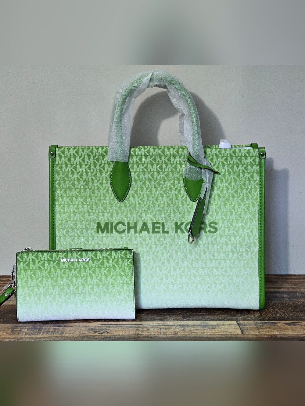 NWT Michael Kors Mirella Ombre Tote And Wallet